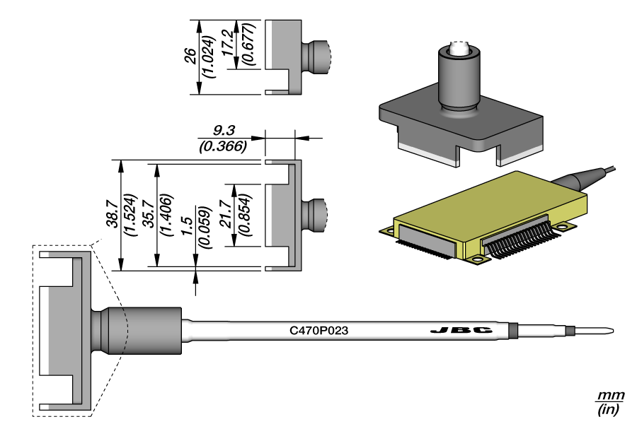 C470P023 - Fiber Coupled Chip Cartridge 21.7 x 17.2